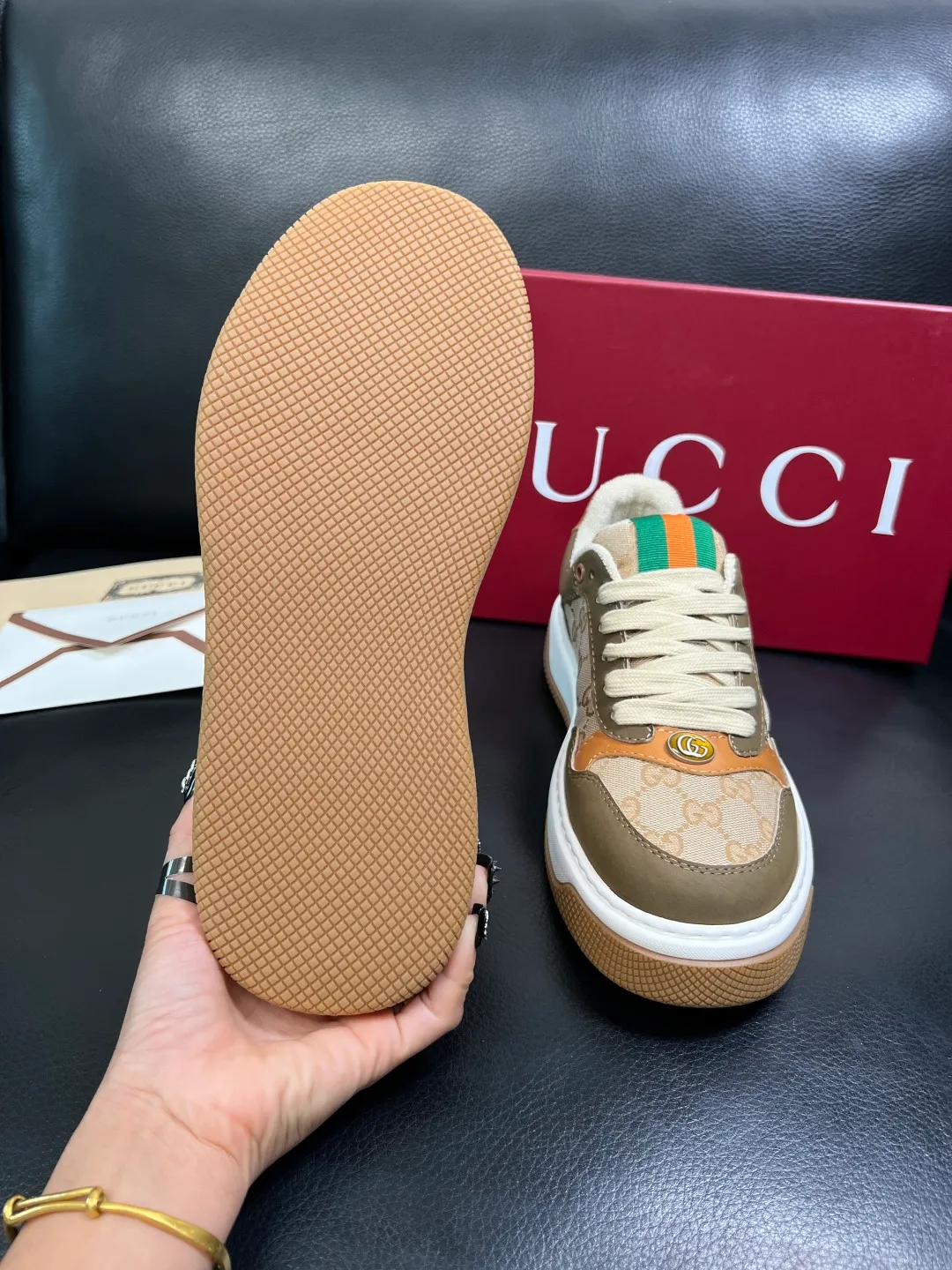Men's shoes 💰780 Gucci high quality top crafts Gucci counter new original factory configuration, imported cowhide fabric from Italy, imported cowhide lining, breathable and comfortable, sole: original factory special supply original sole super comfortable, original factory and single goods, welcome to compare, code number 38-44 (customized 45)